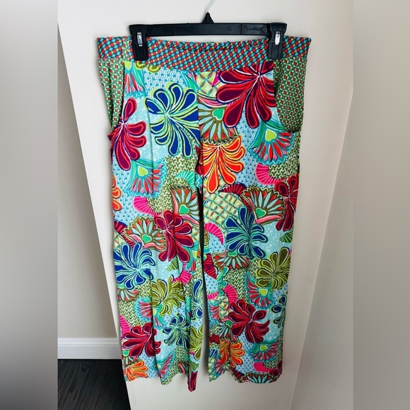 Trina Turk Pants - Trina Turk ZANZIBAR Palazzo Wide Leg Swim Cover Pant Size Large